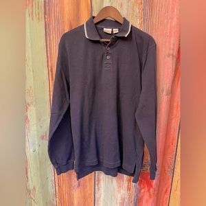 Men’s Navy M L.L. Bean, L/S, Cotton Polol